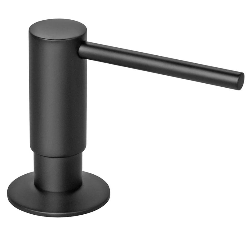 Samodra Sink Soap Dispenser, Metal Pump Head Liquid Lotion Countertop Kitchen Bathroom Soap Dispenser with 17 OZ PET Bottle (Black Matte) - Image 1